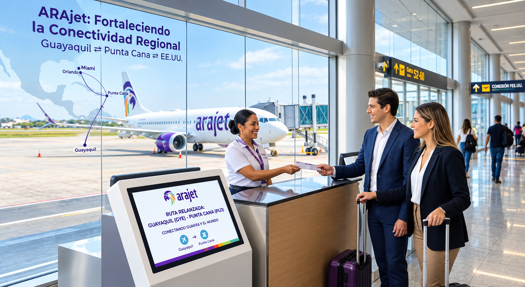 Arajet relanza la ruta Guayaquil-Punta Cana con conexiones directas a Estados Unidos.